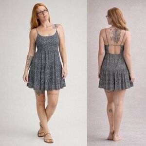 NWT H&M Divided Navy & White Floral Sundress- size 8